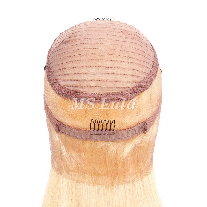 #613 Blonde Color Straight 360 Lace Frontal Wig - 图片 6
